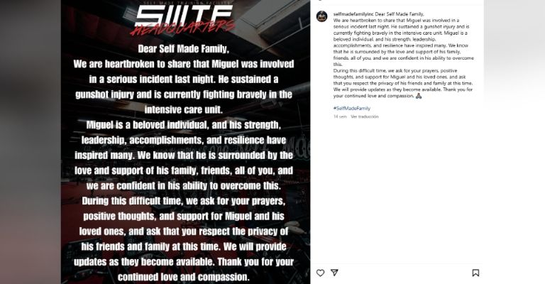 Miguel Ángel Aguilar fallece después de recibir disparo en el rostro