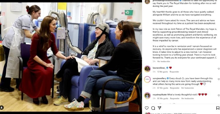 Kate Middleton aparece con una conmovedora noticia de su cáncer