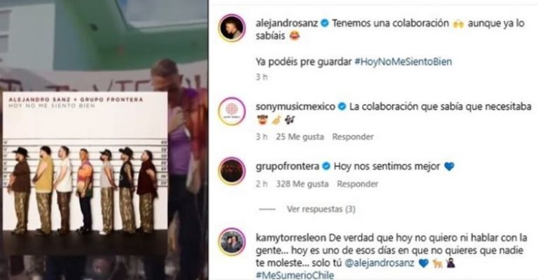 Alejandro Sanz confirma colaboración con Grupo Frontera