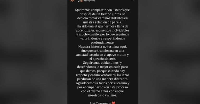 Clovis Nienow y Aleska Genesis confirman su separación por esto