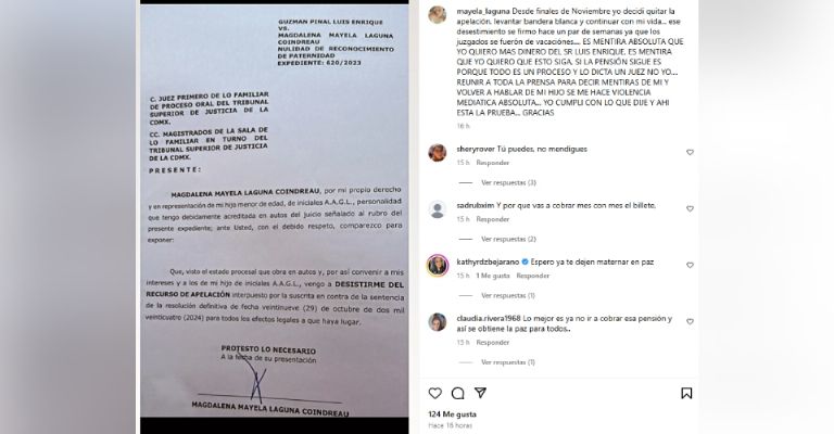 Mayela Laguna desmiente querer más dinero de Luis Enrique Guzmán