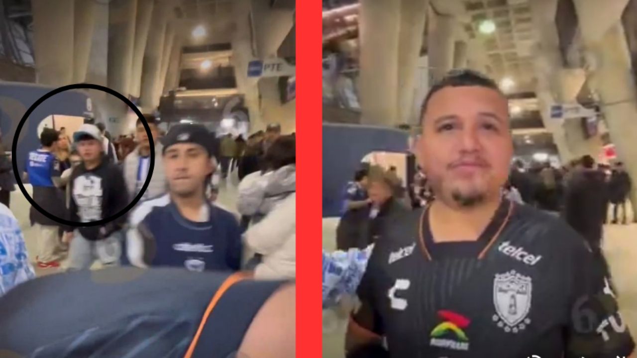 VIDEO: Aficionado de Monterrey golpea a seguidor del Pachuca en plena entrevista