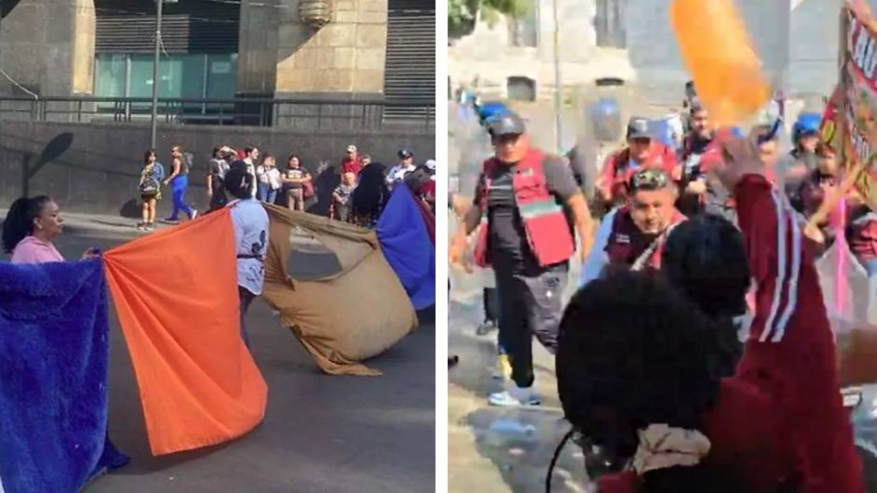 Caos en la Alameda Central: Seis heridos deja riña entre comerciantes y policías de CDMX