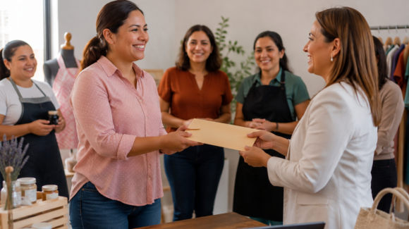 Mujeres emprendedoras reciben créditos para iniciar su negocios en Empalme