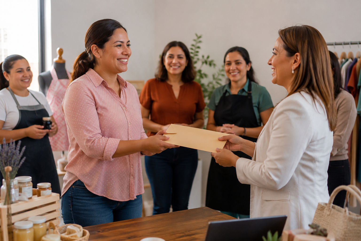 Mujeres emprendedoras reciben créditos para iniciar su negocios en Empalme