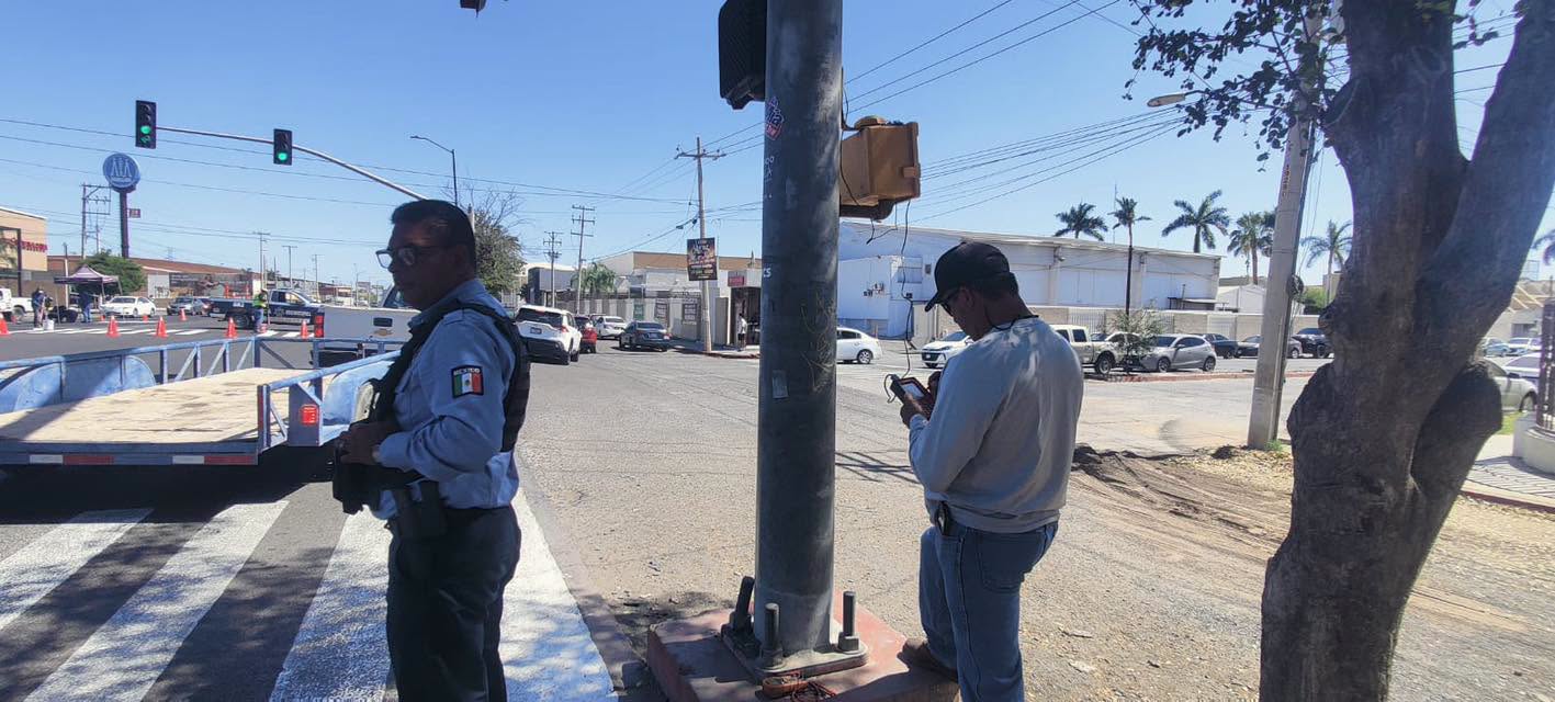 Trabaja SSPM de Cajeme en mejorar semaforización y señalización en estas calles
