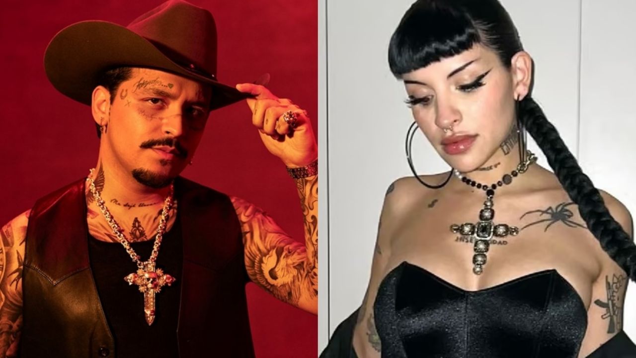 ¿Se trata de Cazzu? Nodal presume dotes de pintor y retrata a una chica de vestido rojo