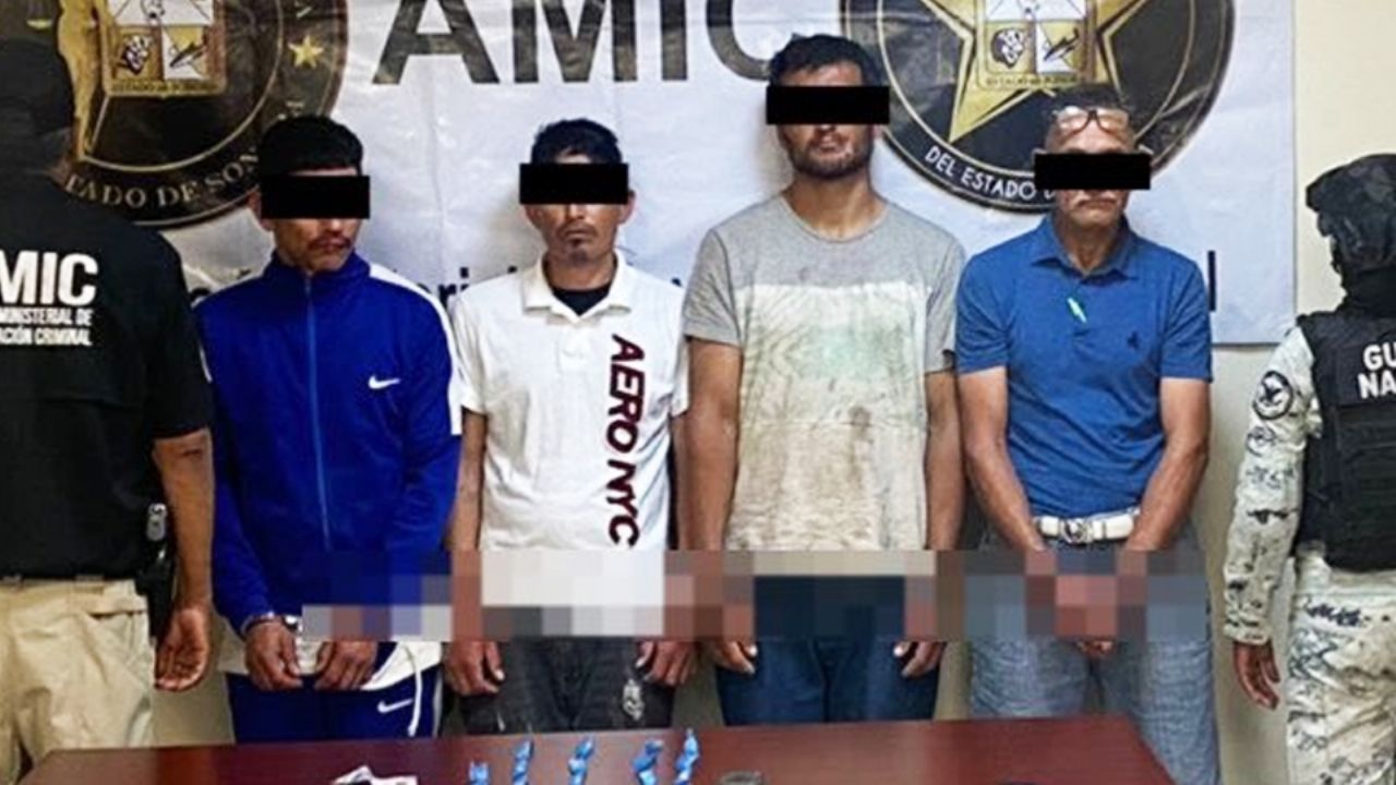 Caen cuatro criminales en San Luis Río Colorado; les aseguran 19 envoltorios de crystal