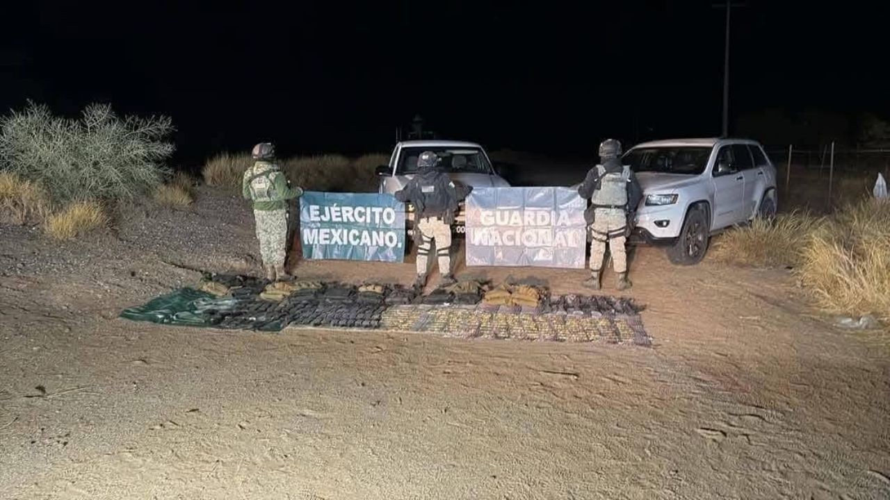 Golpe al crimen en Sonora: Aseguran arsenal y vehículos durante operativo en Pitiquito