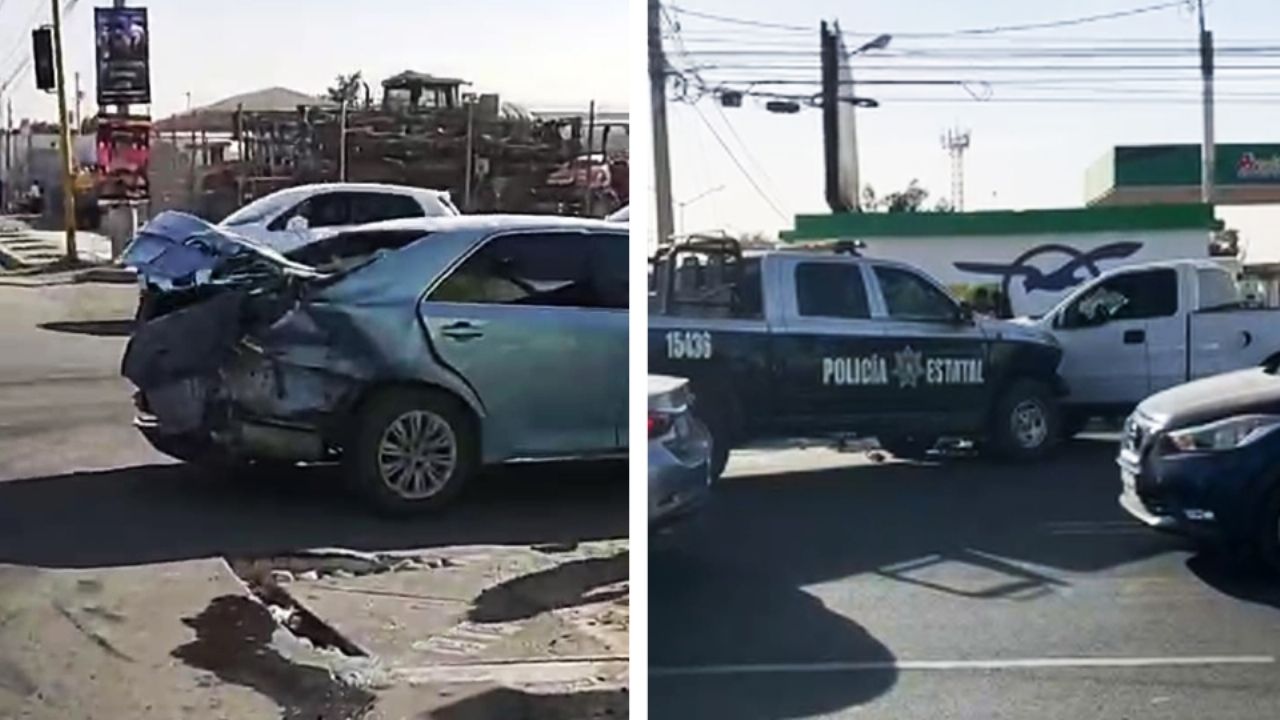 Carambola al sur de Ciudad Obregón: Choca patrulla estatal contra otros dos vehículos