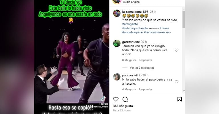 Ángela Aguilar es acusa de robar reconocido paso de baile de Selena Quintanilla