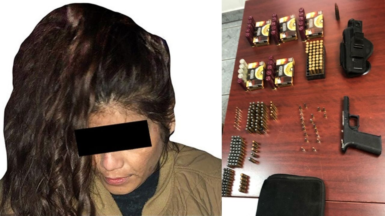 Cesilia intentó cruzar garita de Nogales con pistola y cartuchos; fue detenida y vinculada