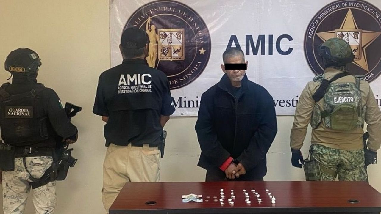 Golpe al narco en Sonora: Catean domicilio en SLRC y cae sujeto con varias dosis de droga