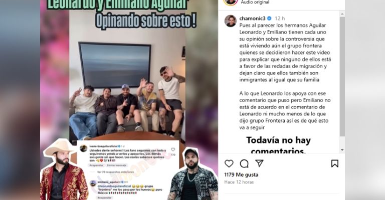 Leonardo Aguilar y Emiliano Aguilar protagonizan tenso momento por Grupo Frontera