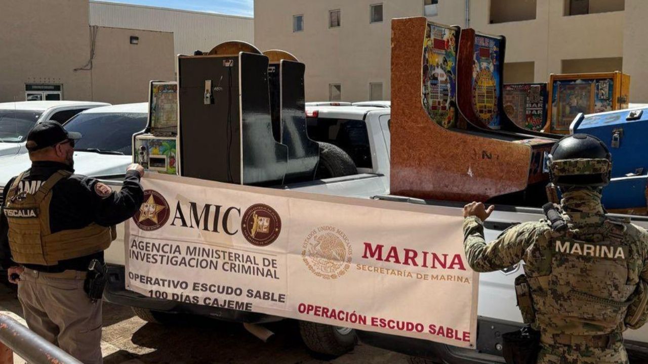 Decomisan 14 máquinas tragamonedas en Ciudad Obregón vinculadas a actividades ilícitas