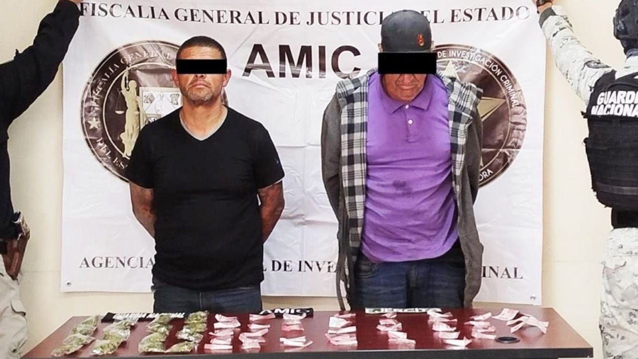 Capturan a dos ‘tiradores’ en San Luis Río Colorado; llevaban 50 envoltorios de drogas