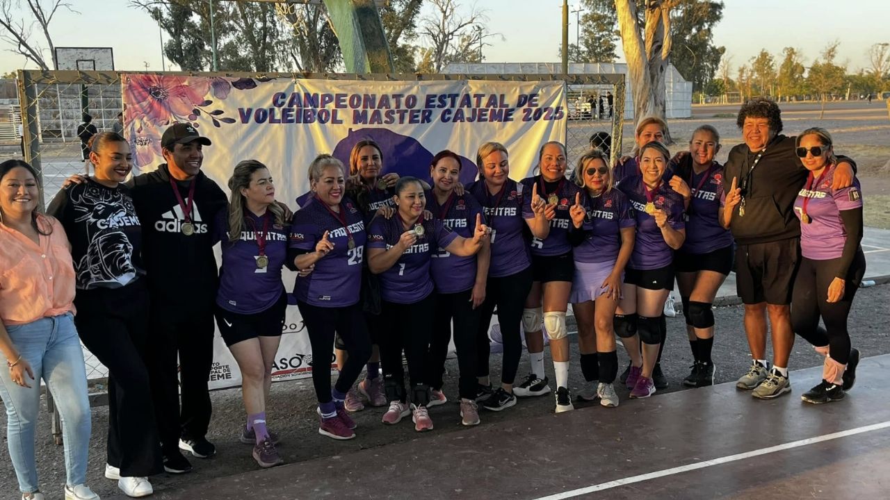 Ciudad Obregón sobresale en el Campeonato Estatal Máster de Voleibol 2025