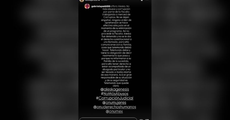 Aleska sería detenida sin orden según hermana que arremete contra Telemundo