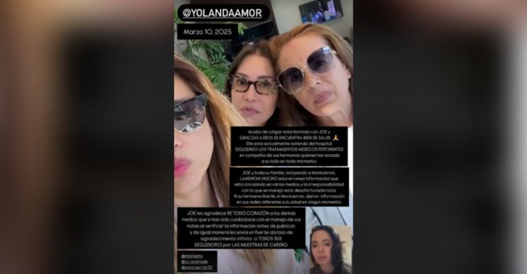 Yolanda Andrade aparece en videollamada con productora de Televisa