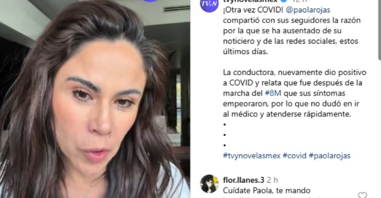 Paola Rojas revela que padece de Covid una vez más