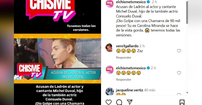 Michel Duval, hijo de Consuelo Duval, es acusado de robo por estilista