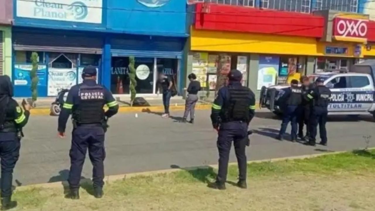 VIDEO: Delincuentes ejecutan a policía en Tultitlán durante tiroteo tras robo a tienda