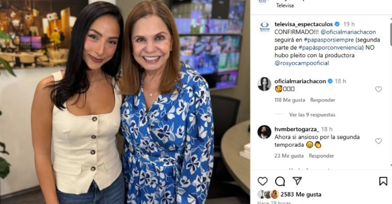 Productora de Televisa revela si despidió a María Chacón