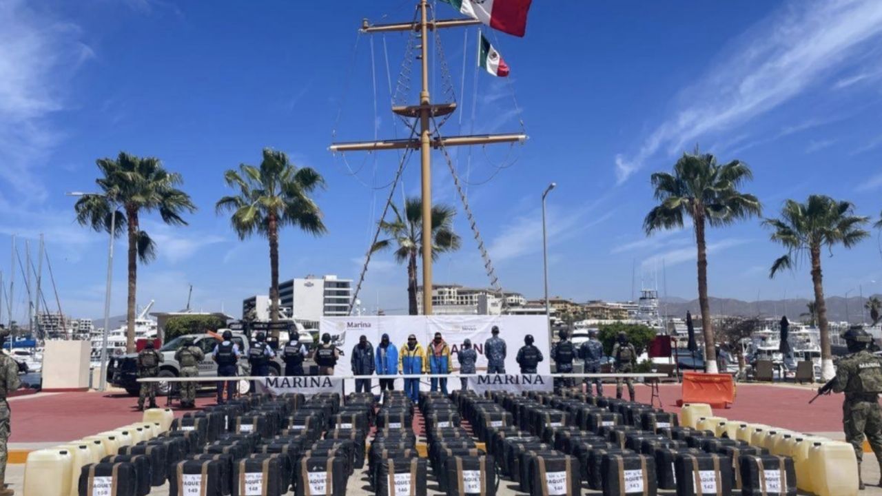Duro golpe al narco en Baja California Sur: Aseguran toneladas de cocaína y detienen a 4