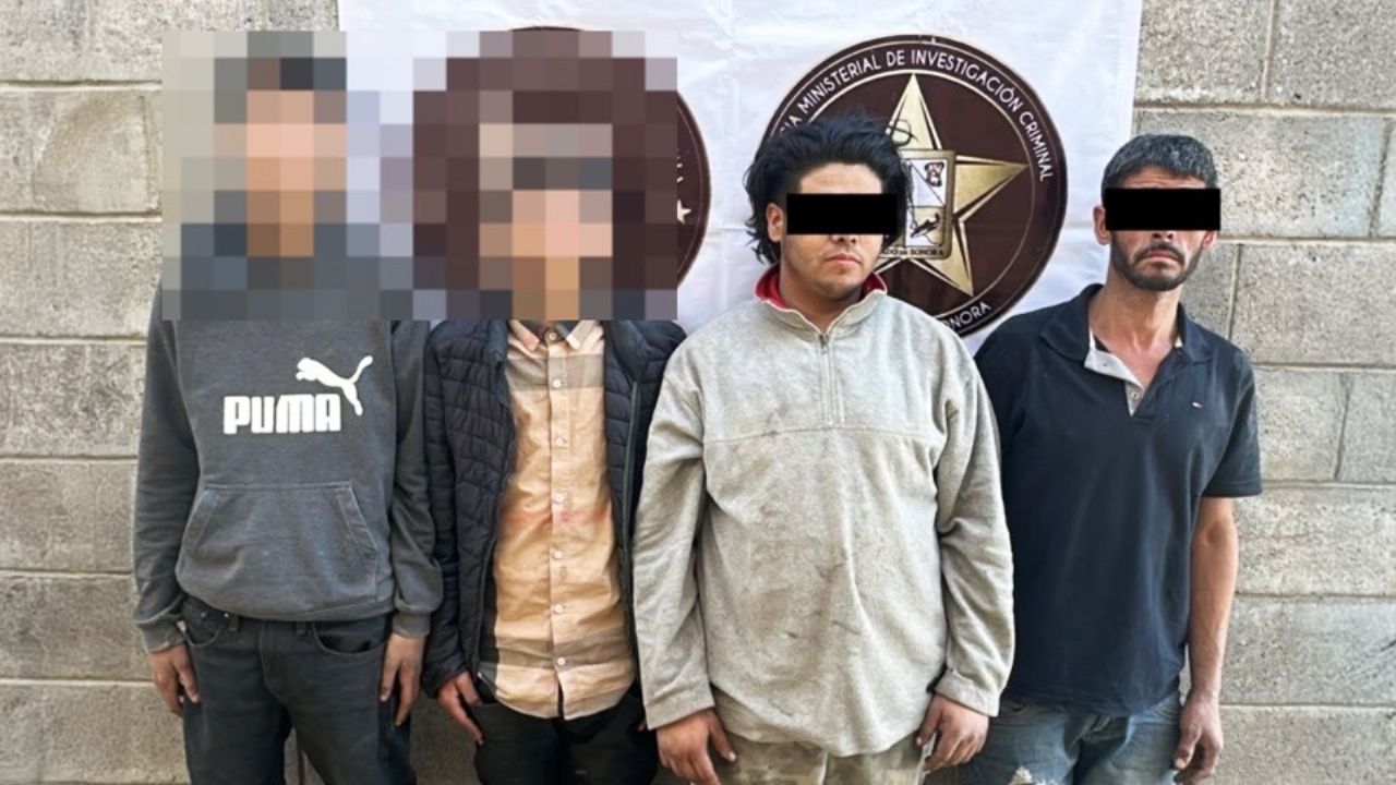 Capturan en Hermosillo a cuatro sujetos con 69 envoltorios de drogas; dos son menores