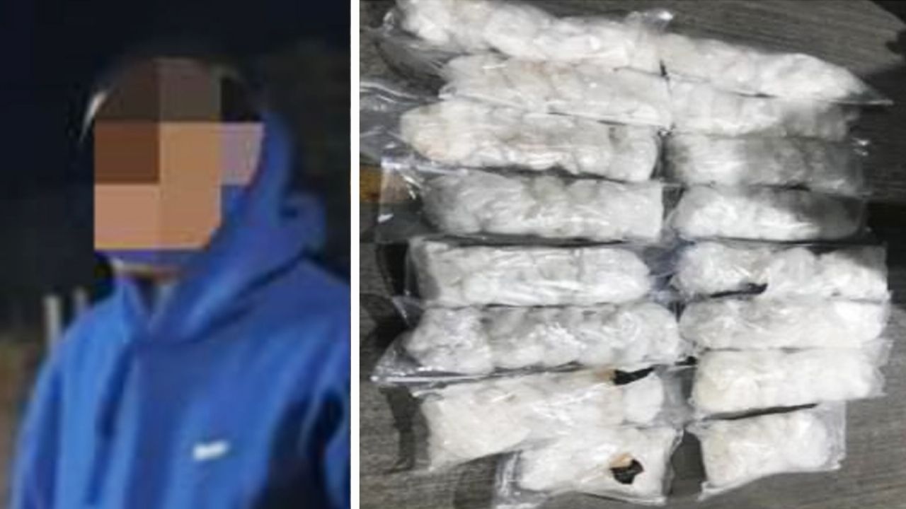 Sorprenden a chofer de paquetería con 41 kilos de metanfetamina en carretera de Sonora