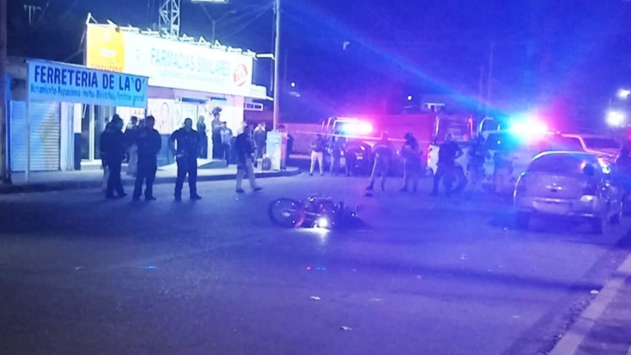 Atacan a balazos a pareja de motociclistas al sur de Ciudad Obregón; uno de ellos murió