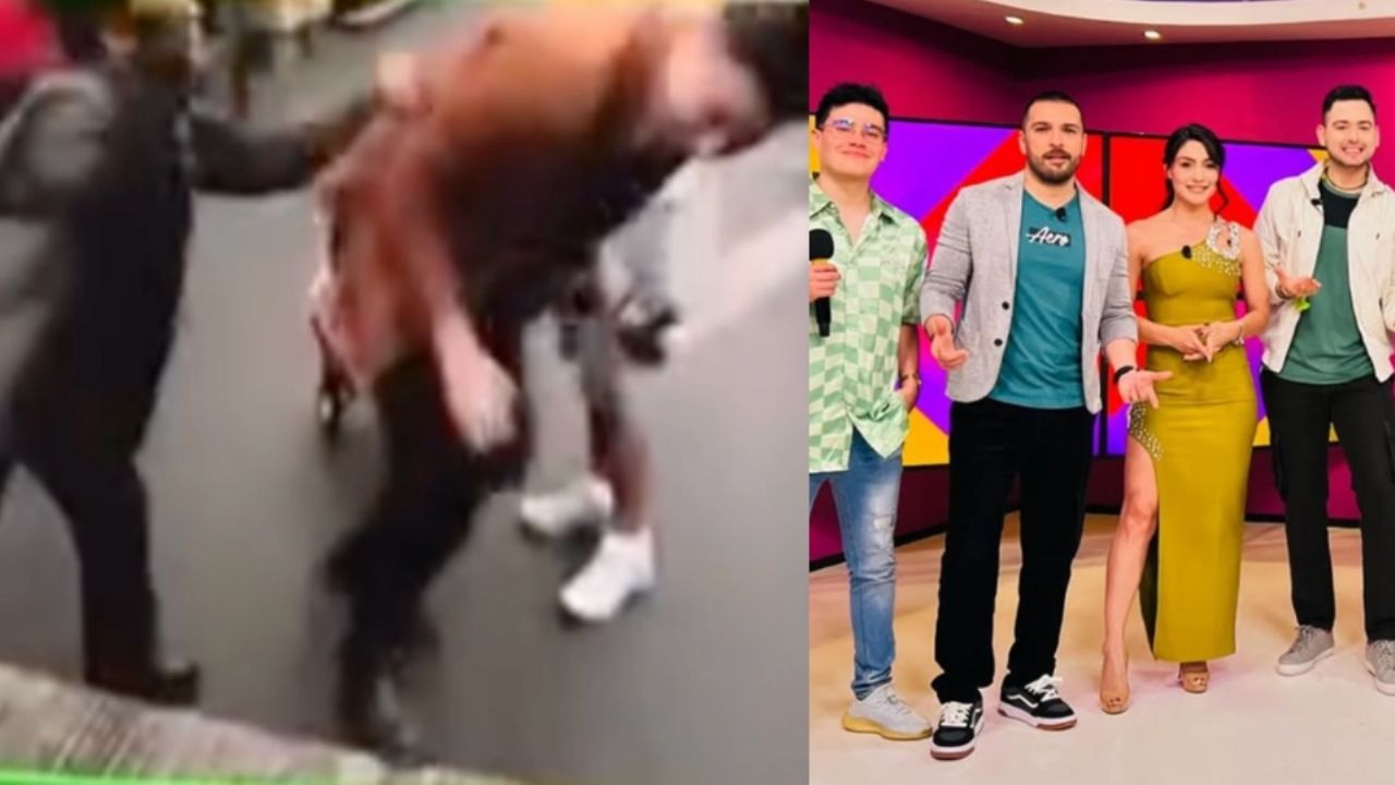 Mujer golpea a conductor de TV Azteca en emisión en vivo; trató de entrevistarla en la calle