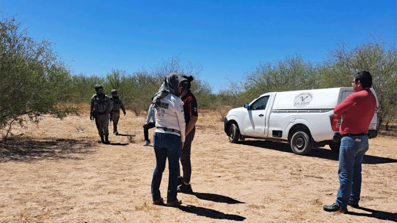 Buscadoras localizan dos cadáveres en fosa clandestina de Valle de Empalme