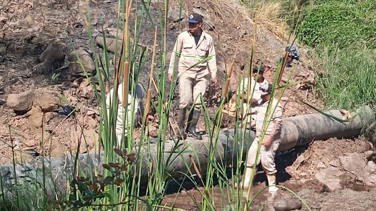 Reparan tubería de la CEA en Guaymas; sufrió afectaciones por incendio forestal