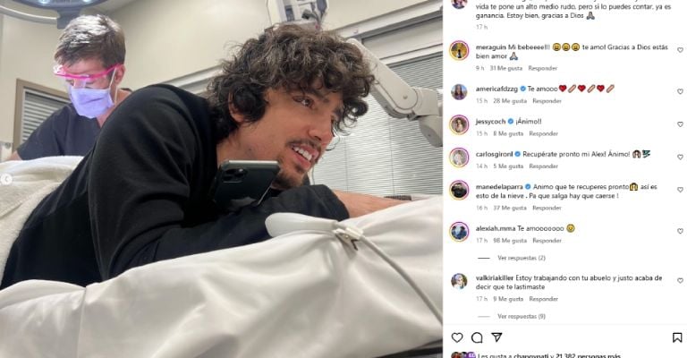 Alex Fernández se accidenta en la nieve y es hospitalizado
