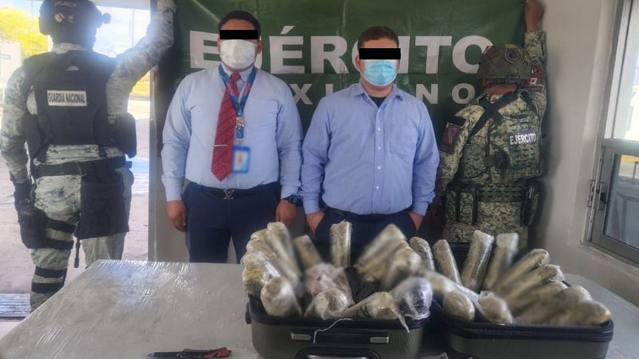 Caen en Sonora cuatro personas que viajaban en autobús; llevaban cargamento de drogas