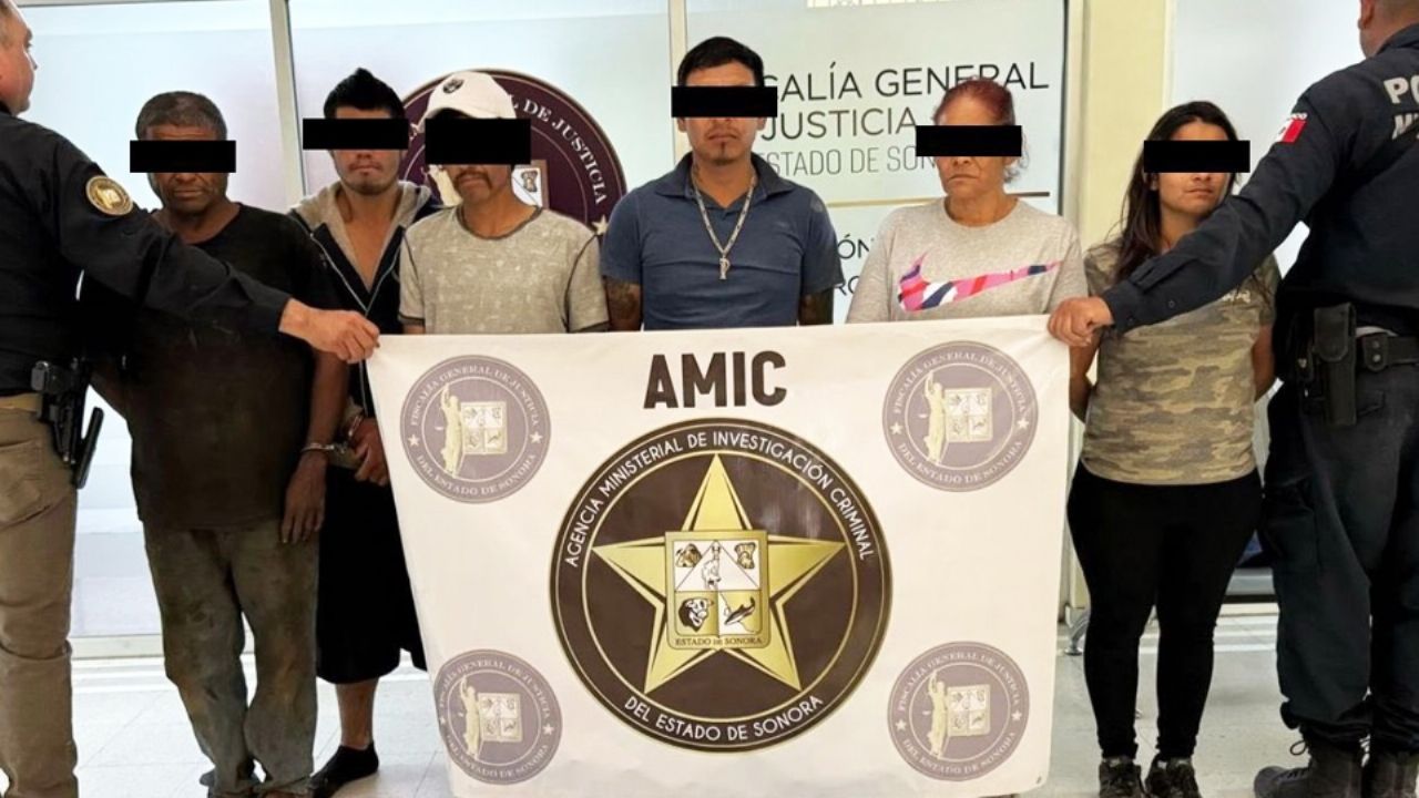 Caen dos mujeres y cuatro hombres acusados de vender crystal y marihuana en Caborca