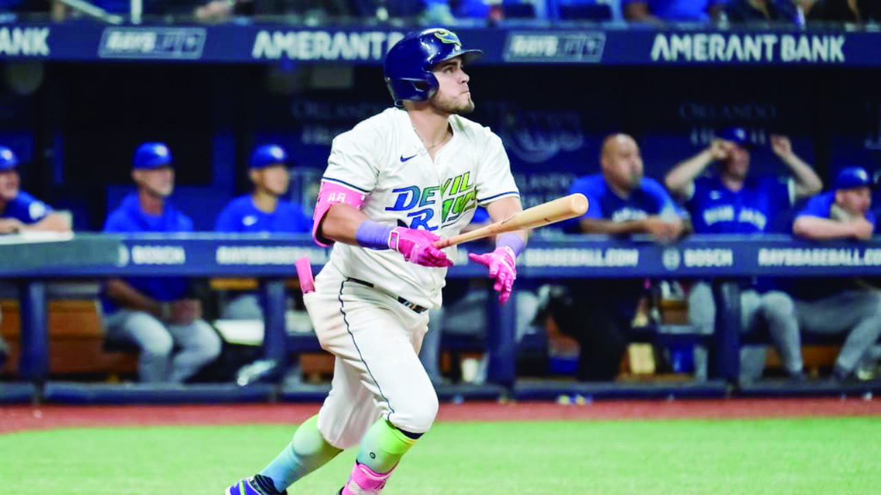 Jonathan Aranda conecta su primer jonrón de la campaña con los Tampa Bay Rays