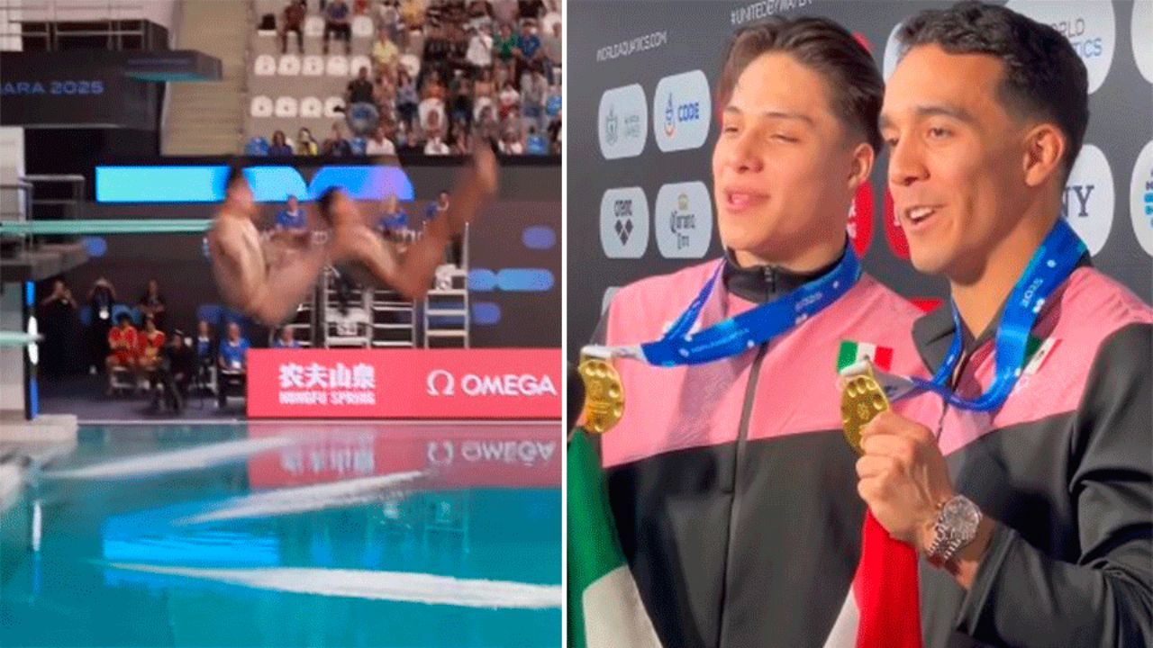 ¡Superan a China!: Osmar Olvera y Juan Celaya ganan el oro en Mundial de Clavados