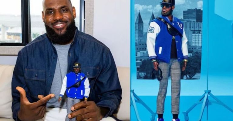 El atleta se mostró feliz con el muñeco