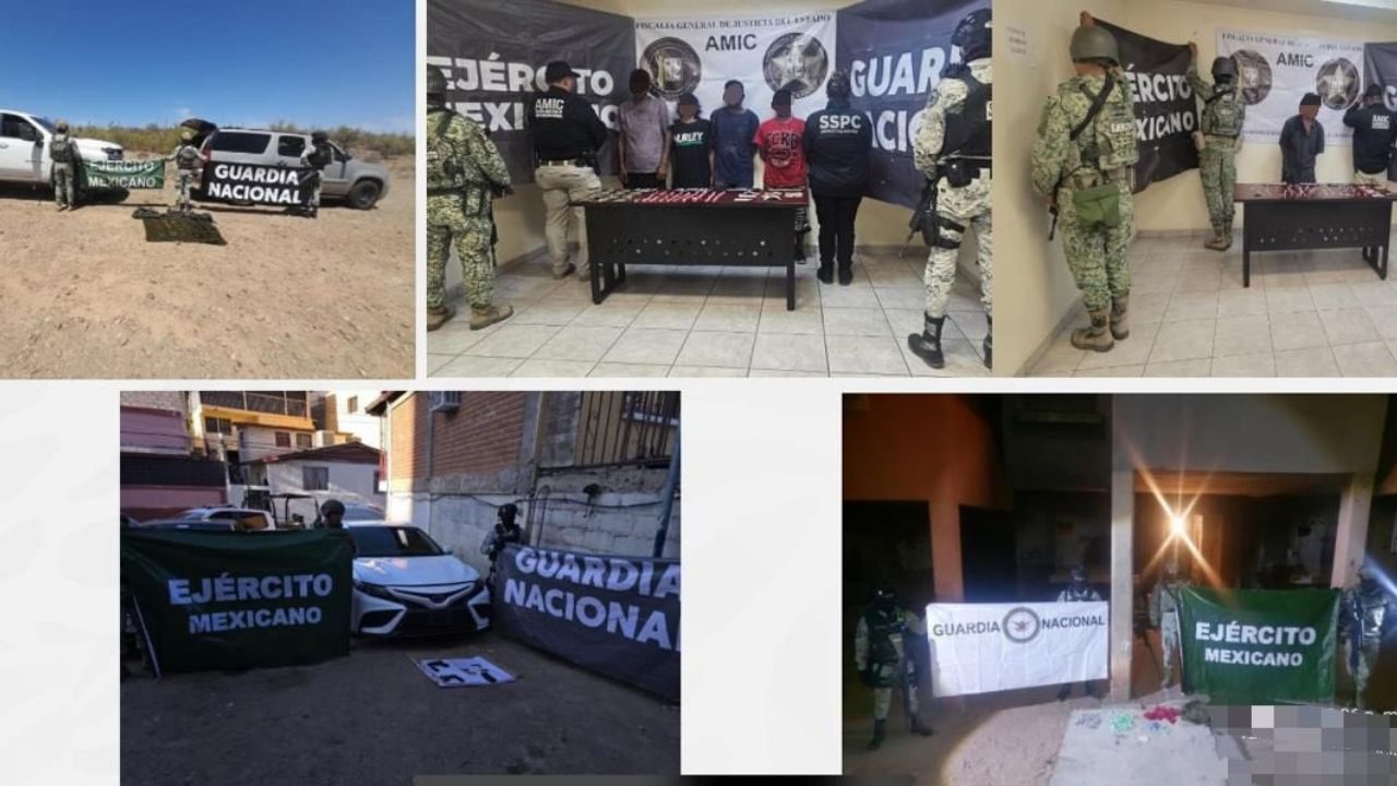 Impactante operativo en Sonora: Aseguran armas, drogas y 29 detenidos en diversas ciudades