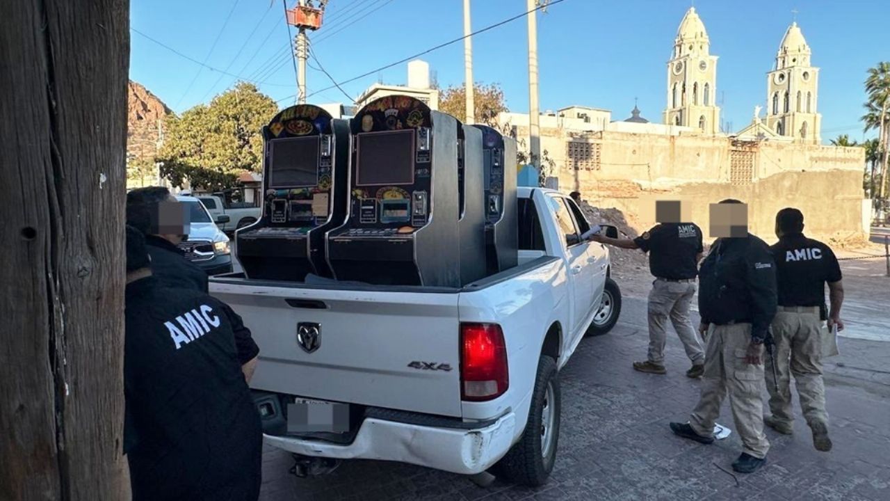 Incautan seis máquinas tragamonedas en el Centro de Guaymas; las ocultaban en inmueble