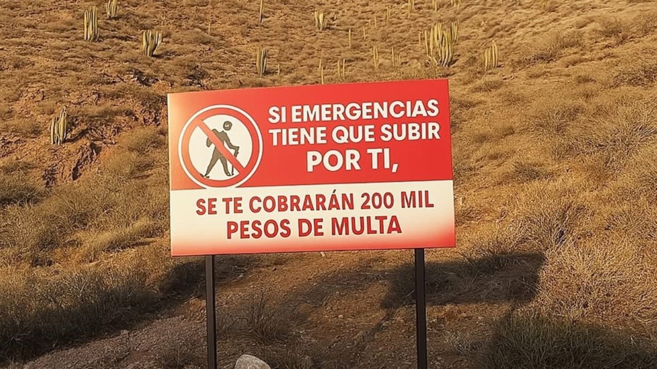 Protección Civil no colocó letrero con 250 mil pesos de multa en el cerro Tetakawi