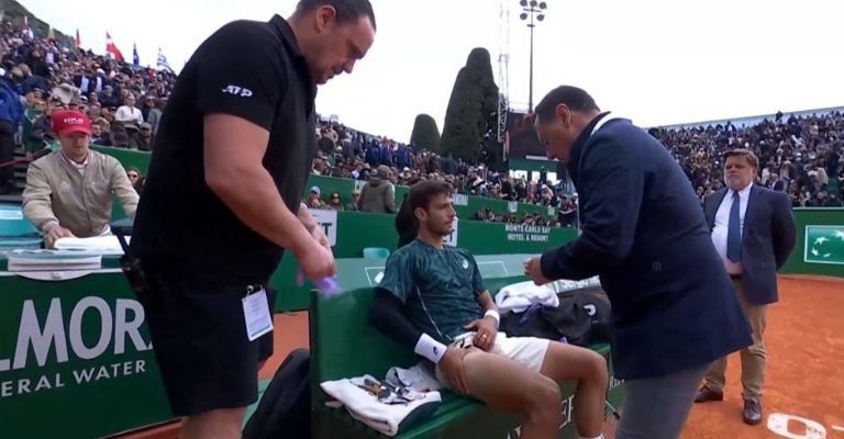 El italiano fue atendido de una lesión en una pierna
