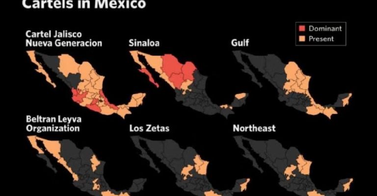 carteles controlan gran parte del territorio mexicano
