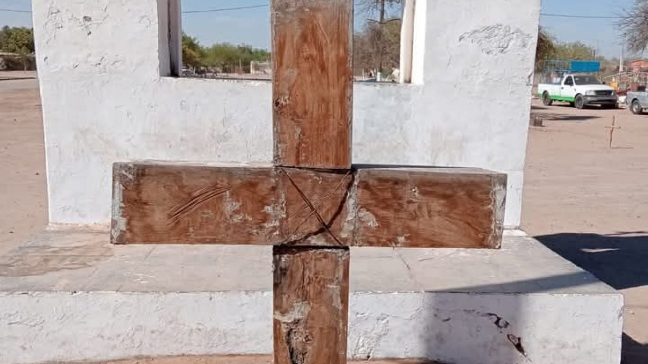 Silueta de la virgen aparece en la cruz indígena de ‘El Júpare’