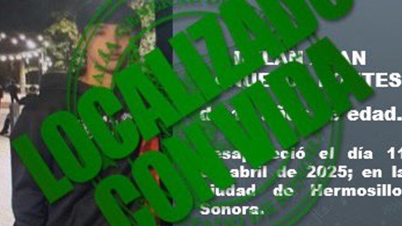 Tras una semana desaparecido, hallan sano y salvo a Dylan Alan en Hermosillo, confirma FGJE