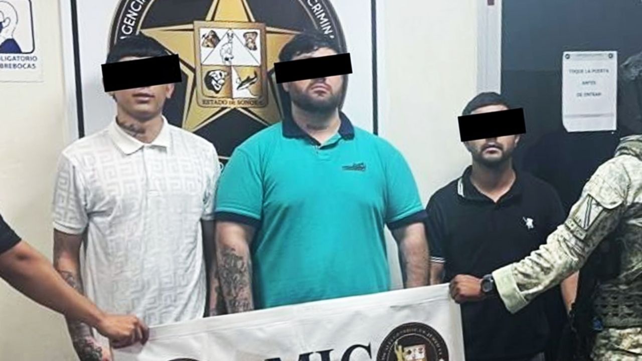 Capturan a tres sujetos armados en Ciudad Obregón; les incautaron rifles y narcóticos