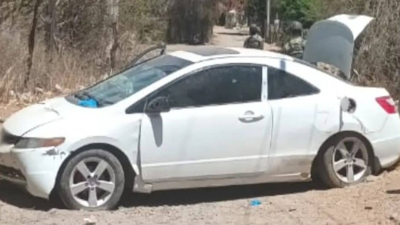 Reportan balacera en Bácum, Sonora: Autoridades localizan auto abandonado y arsenal