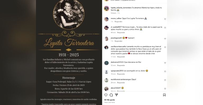 Lupita Torrentera, esposa de Pedro Infante, muere a los 93 años de edad